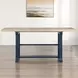 Darcy Beige and Midnight Blue 82" Extendable Rectangular Counter Height Table