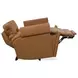 Phoenix Autumn Caramel Leather Zero Gravity Power Recliner with LED and USB Charging