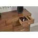 Woodmont Walnut 9 Drawer Flat Top Dresser with Rectangular Dornoch Mirror