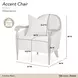 London Place Porcelain Upholstered Accent Chair with Pillow