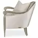 London Place Porcelain Upholstered Accent Chair with Pillow