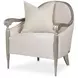 London Place Porcelain Upholstered Accent Chair with Pillow