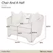 London Place Champagne Chair and A Half with Pillow
