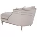 London Place Parchment 69" Chaise with Nailhead Trim and Pillows
