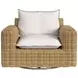 Playa Soothe Pearl Upholstered Oversized Outdoor Swivel Club Chair with Flange Welt