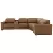 Rally-Up Caramel 5 Piece Power Reclining Console Sectional