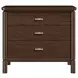 Verge Handcrafted Walnut 3 Drawer Nightstand