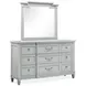Glenbrook Pebble 9 Drawer Dresser with Rectangular Mirror