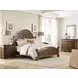 Kingswell Rich Hazelnut 8 Drawer Witham Bureau with Rectangular Mirror