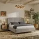 Riverton Black Oak and Natural Rattan Nightstand