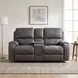 Newnan Gray Double Glider 76" Reclining Loveseat with Center Console