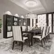 Paris Chic Espresso 122" Extendable Rectangular Dining Table