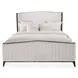 Paris Chic Espresso Eastern King Upholstered Panel Bed