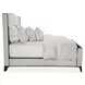 Paris Chic Espresso Eastern King Upholstered Panel Bed