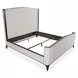 Paris Chic Espresso Eastern King Upholstered Panel Bed