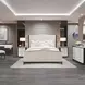 Paris Chic Espresso Eastern King Upholstered Panel Bed