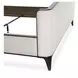 Paris Chic Espresso Eastern King Upholstered Panel Bed