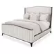 Paris Chic Espresso Eastern King Upholstered Panel Bed
