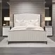 Paris Chic Espresso Eastern King Upholstered Panel Bed