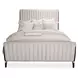 Paris Chic Espresso California King Upholstered Sleigh Bed