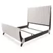 Paris Chic Espresso California King Upholstered Sleigh Bed