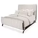 Paris Chic Espresso California King Upholstered Sleigh Bed