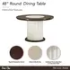 Paris Chic Espresso and White 48" Round Dining Table
