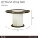 Paris Chic Espresso and White 48" Round Dining Table