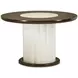 Paris Chic Espresso and White 48" Round Dining Table