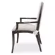 Paris Chic Espresso and Doeskin Dining Arm Chair