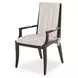 Paris Chic Espresso and Doeskin Dining Arm Chair