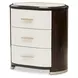 Paris Chic Espresso 3 Drawer Nightstand