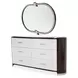 Paris Chic Espresso 6 Drawer Dresser with Mirror