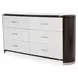 Paris Chic Espresso 6 Drawer Dresser