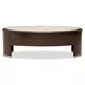 Paris Chic Espresso Oval Cocktail Table with 2 Storage Drawers