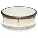 Paris Chic Espresso Oval Cocktail Table with 2 Storage Drawers