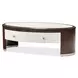 Paris Chic Espresso Oval Cocktail Table with 2 Storage Drawers