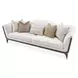 Paris Chic Cremini and Espresso 100" Sofa