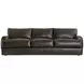 Cameron Brown Leather 97" Sofa with Pillow