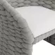 Salinas Nordic Gray and White Performance Fabric Outdoor Arm Chair