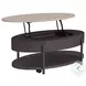Reverie White And Brown Occasional Table Set