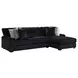 Twilight Black 2 Piece Modular Sectional with Pillows