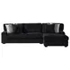 Twilight Black 2 Piece Modular Sectional with Pillows