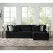 Twilight Black 2 Piece Modular Sectional with Pillows