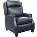 Nixon Shoreham Blue Leather Push Thru The Arms Recliner