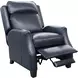 Nixon Shoreham Blue Leather Push Thru The Arms Recliner