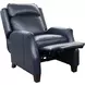 Nixon Shoreham Blue Leather Push Thru The Arms Recliner