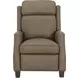 Nixon Cashmere Taupe Leather Push Thru The Arms Recliner