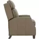 Nixon Cashmere Taupe Leather Push Thru The Arms Recliner