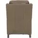 Nixon Cashmere Taupe Leather Push Thru The Arms Recliner